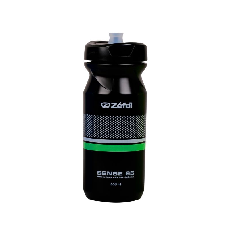 BIDON ZEFAL SENSE M65 NEGRO/BLANCO/VERDE 650 ml